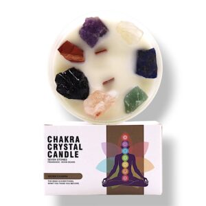 Candela Cristallo Chakra Grande - Sette Chakra